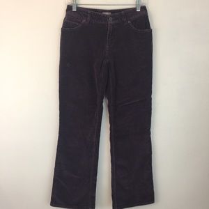 J Jill Bootcut Corduroy Pants Plum Purple Stretch